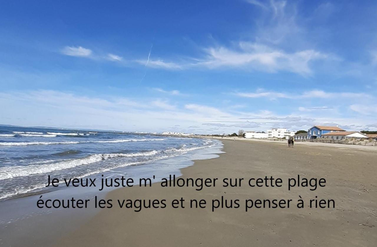 לה-גרו-דו-רואה T2-3 Cabine Les Yuccas 200 M Plage Du Boucanet Rive Droite Grau Du Roi Ideal 2-4 Pers מראה חיצוני תמונה
